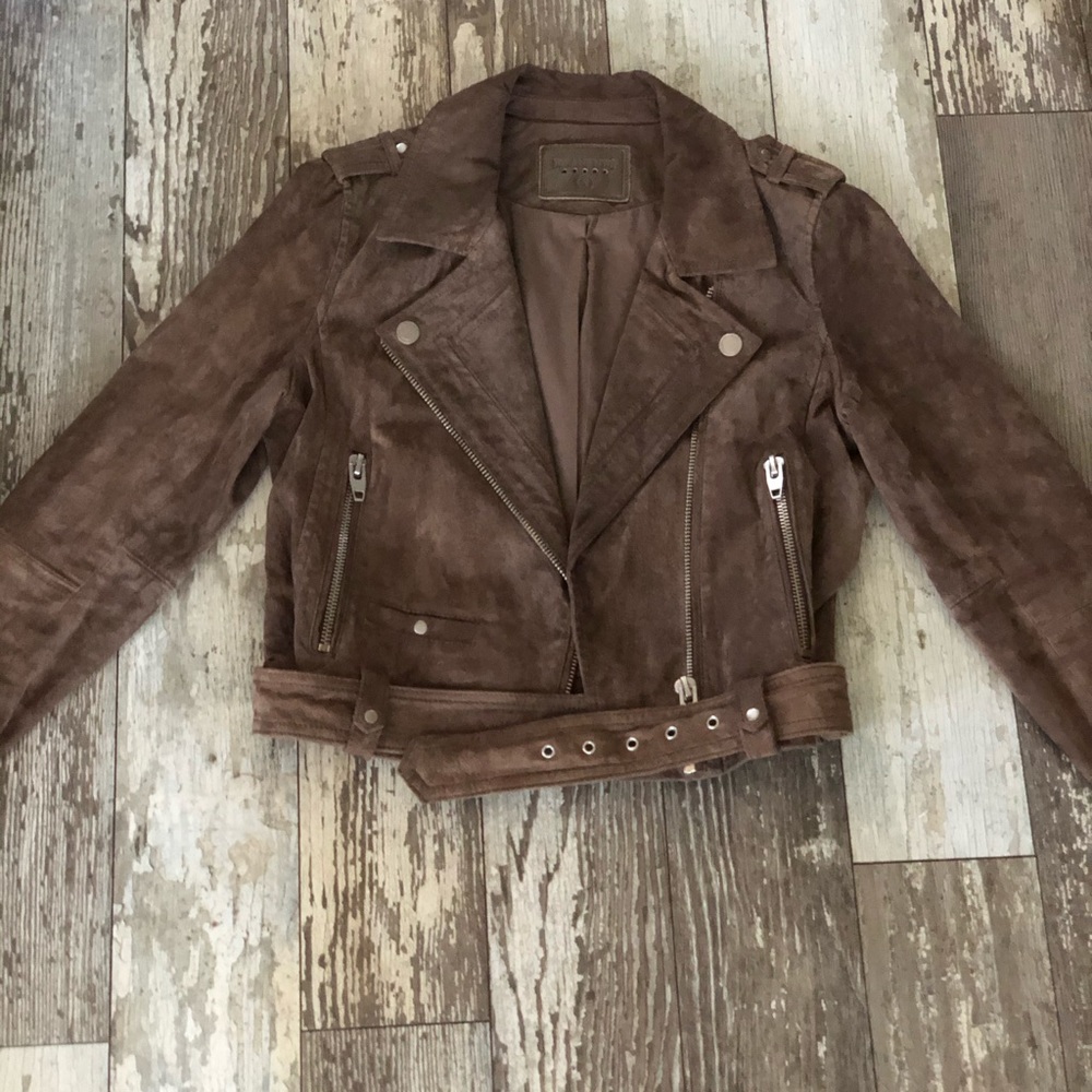 Blank NYC  motorcycle suede leather jacket